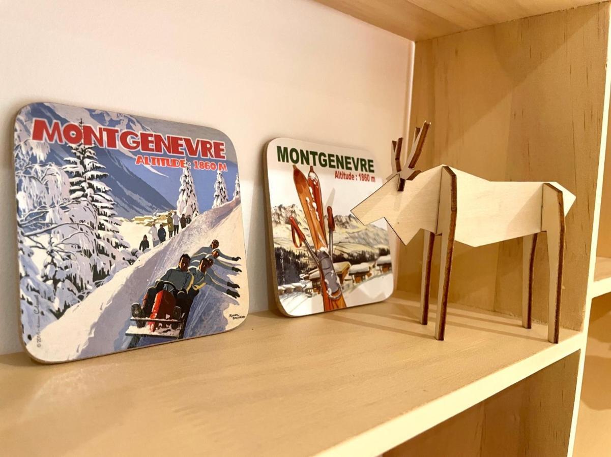 Le Janus, Pied Des Pistes, 2 Garages, Terrasse Avec Sauna Montgenèvre Eksteriør billede